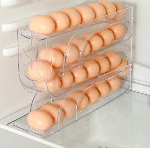 Automatic Egg Roller Organizer - Space Saving Kitchen Storage