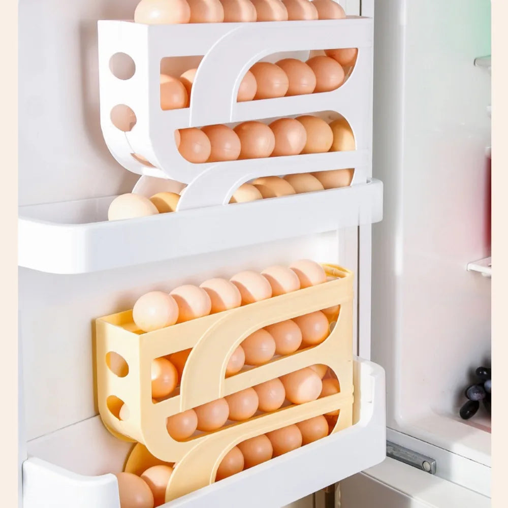 Automatic Egg Roller Organizer - Space Saving Kitchen Storage