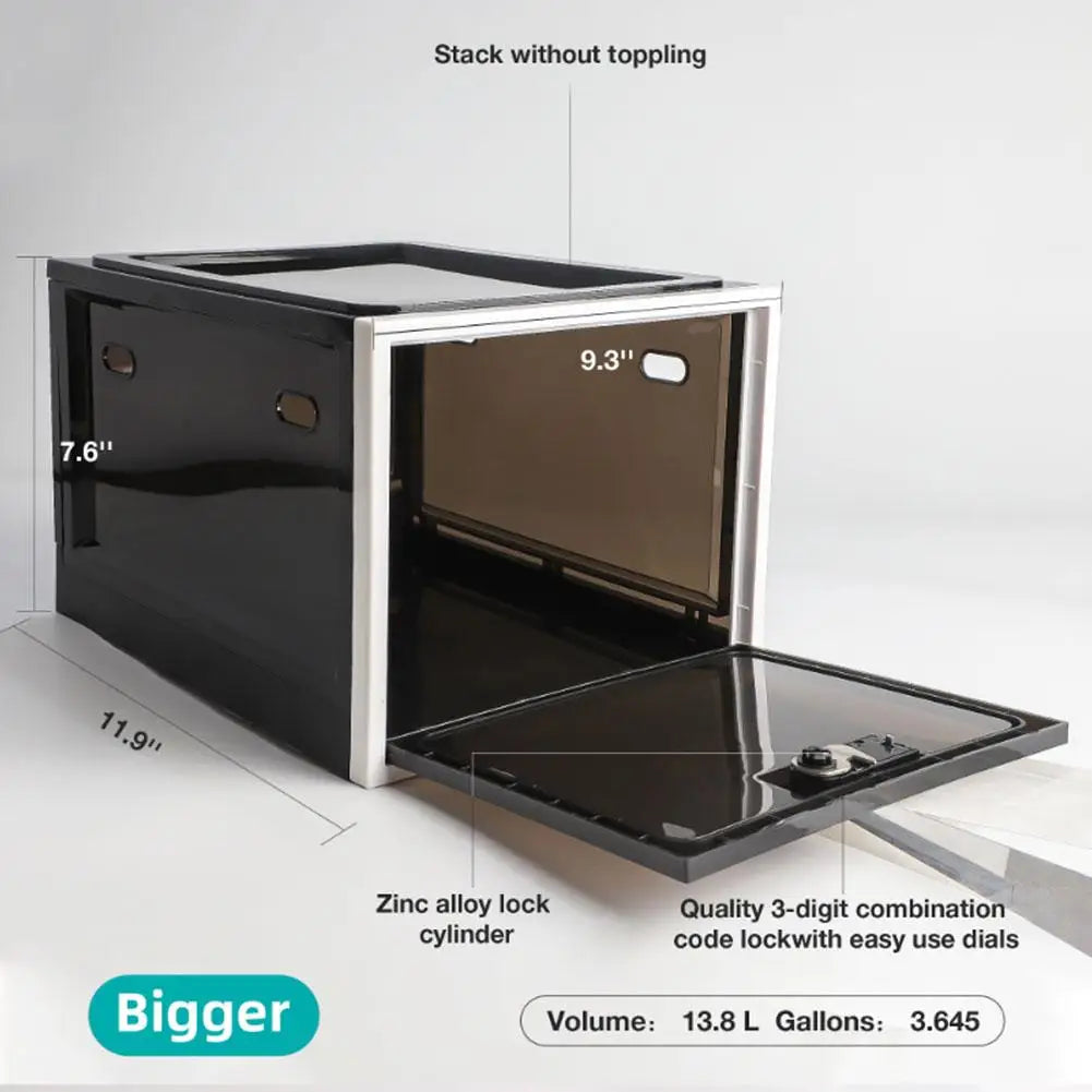 Transparent Storage Box with Combination Lock