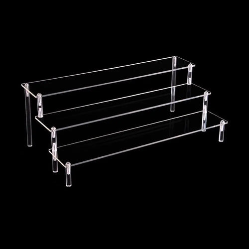 Acrylic Tiered Display Stand - Clear Storage Shelf
